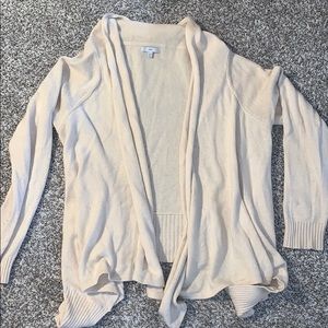 Gap shawl drape cream colored cardigan sweater
